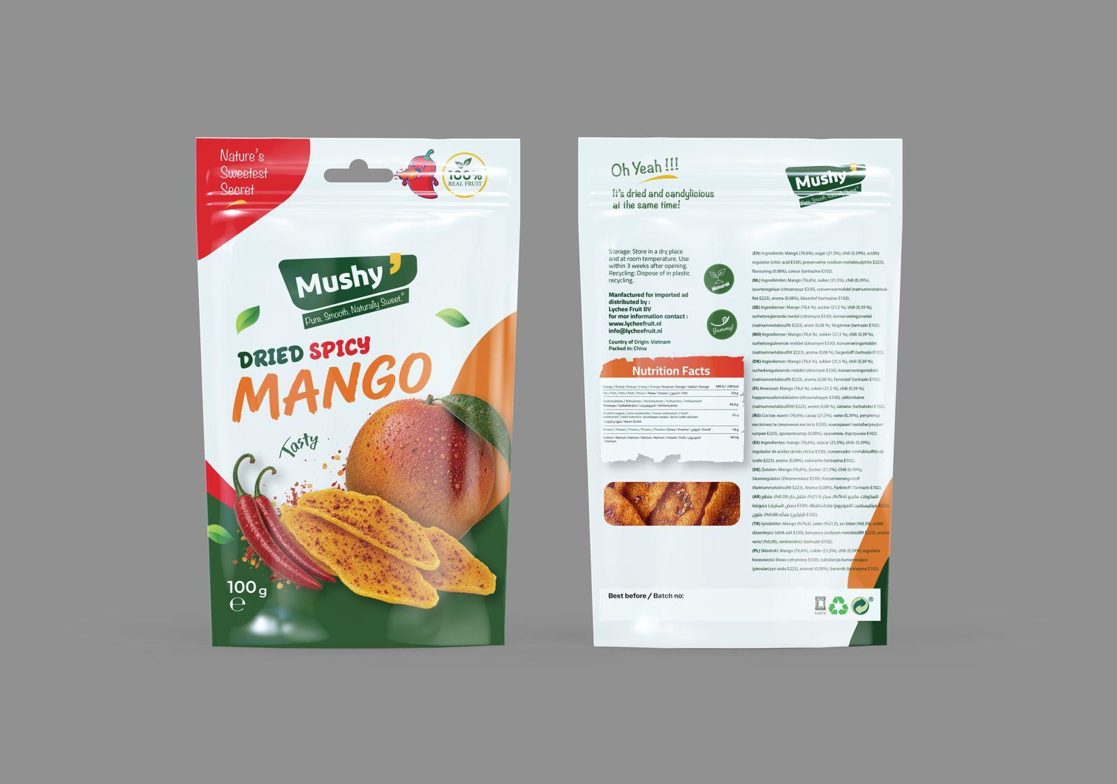 Mango deshidratado picante